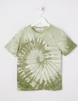 Mac & Ellie Tie Dye Short Sleeve Tee, Moss product photo