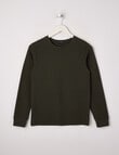 No Issue Waffle Long Sleeve Tee, Charcoal product photo