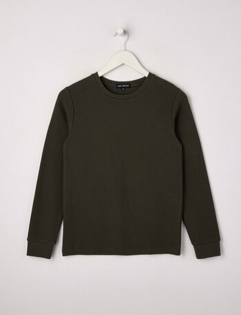 No Issue Waffle Long Sleeve Tee, Charcoal product photo