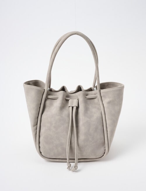 Whistle Accessories Drawstring Shopper Bag, Grey product photo View 02 L