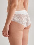 Lyric Zoe Lace Boyleg Brief, White product photo View 02 S