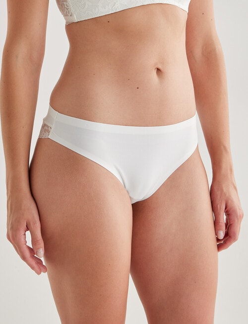 Lyric Zoe Lace Bikini Brief, White product photo