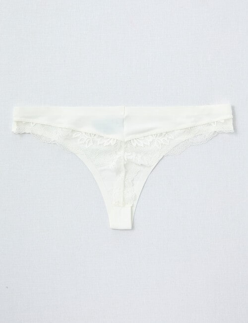 Lyric Zoe Lace G-String Brief, White product photo View 02 L