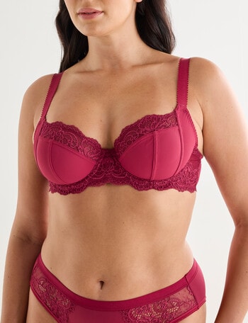 Lyric Chloe Lace Bra, Ruby, C-E product photo