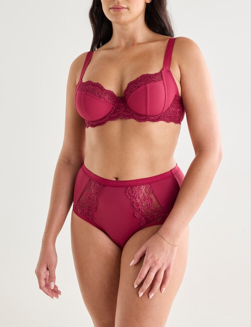Lyric Chloe Lace Bra, Ruby, C-E product photo View 03 L
