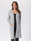 Vero Moda Doffy Long Open Cardigan, Light Grey product photo