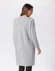 Vero Moda Doffy Long Open Cardigan, Light Grey product photo View 02 S