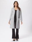 Vero Moda Doffy Long Open Cardigan, Light Grey product photo View 04 S