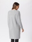 Vero Moda Doffy Long Open Cardigan, Light Grey product photo View 02 S