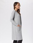 Vero Moda Doffy Long Open Cardigan, Light Grey product photo View 03 S