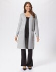 Vero Moda Doffy Long Open Cardigan, Light Grey product photo View 04 S