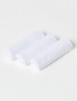 Teeny Weeny Soft Face Washers, 3-Pack, White product photo