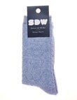 Simon De Winter Winter Warm Diamonds Crew Sock, Royal Shadow Marle product photo