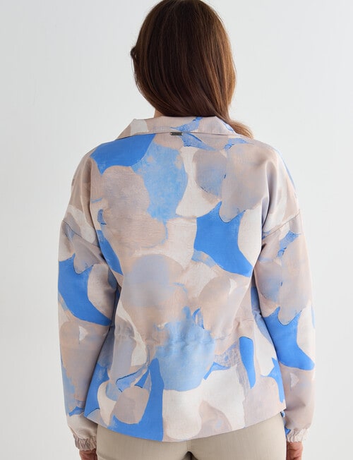 Line 7 Abstract Artist Print Vision Showerproof Jacket, Blue product photo View 02 L