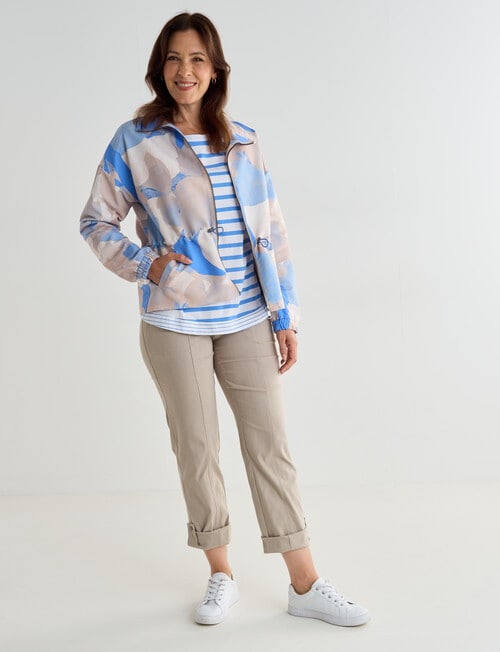 Line 7 Abstract Artist Print Vision Showerproof Jacket, Blue product photo View 03 L