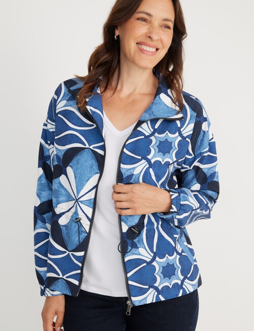 Line 7 Printed Vision Shower Proof Jacket, Navy product photo
