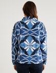 Line 7 Printed Vision Shower Proof Jacket, Navy product photo View 02 S