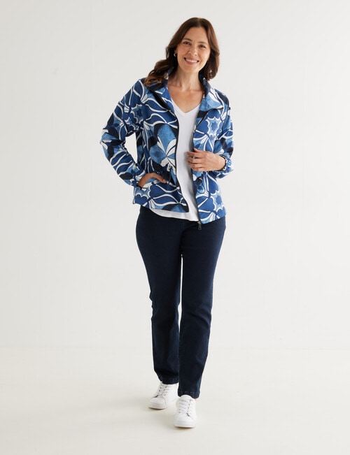 Line 7 Printed Vision Shower Proof Jacket, Navy product photo View 03 L