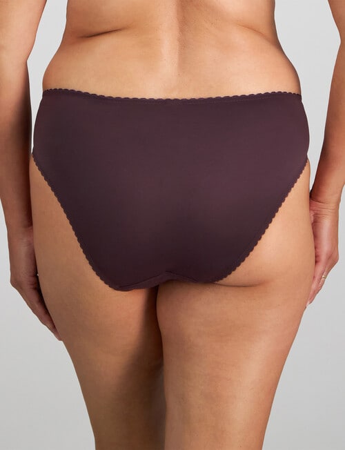 Fayreform Vivacious High-Cut Brief, Plum product photo View 02 L