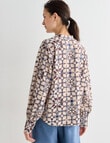 Jigsaw Antonia Geometric Print High Neck Top, Beige product photo View 02 S