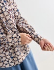 Jigsaw Antonia Geometric Print High Neck Top, Beige product photo View 04 S