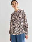 Jigsaw Antonia Geometric Print High Neck Top, Beige product photo View 05 S