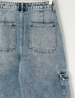 No Issue Baggy Denim Cargo Jean, Blue product photo View 02 S