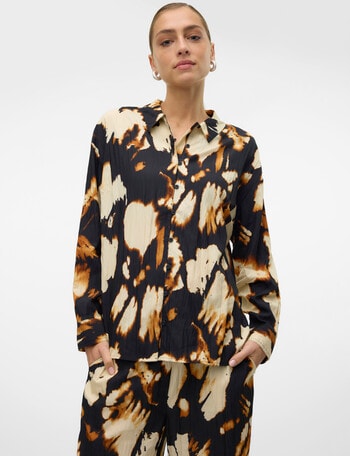 Vero Moda Liza Long Sleeve Shirt, Snow White product photo