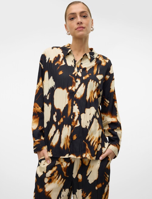 Vero Moda Liza Long Sleeve Shirt, Snow White product photo