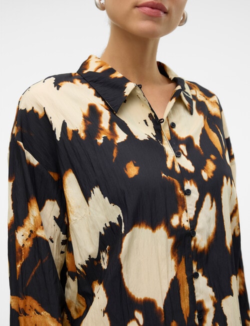 Vero Moda Liza Long Sleeve Shirt, Snow White product photo View 03 L
