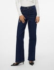 Vero Moda Rebecca Wide Denim Jean, Dark Blue product photo View 03 S