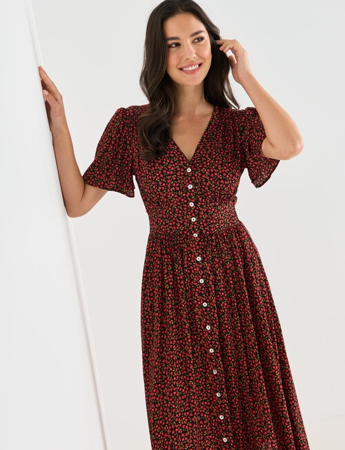 Whistle Ditsy Tea Dress, Red product photo