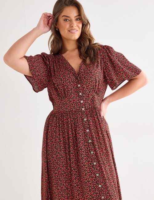 Whistle Ditsy Tea Dress, Red product photo View 13 L