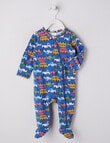 Teeny Weeny Sleep Car Stretch Cotton Sleepsuit, Blue product photo View 04 S
