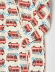 Teeny Weeny Sleep Fire Engine Stretch Cotton Sleepsuit, Radiant Red product photo View 02 S