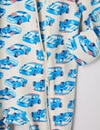 Teeny Weeny Sleep Car Stretch Cotton Sleepsuit, Vanilla product photo View 02 S