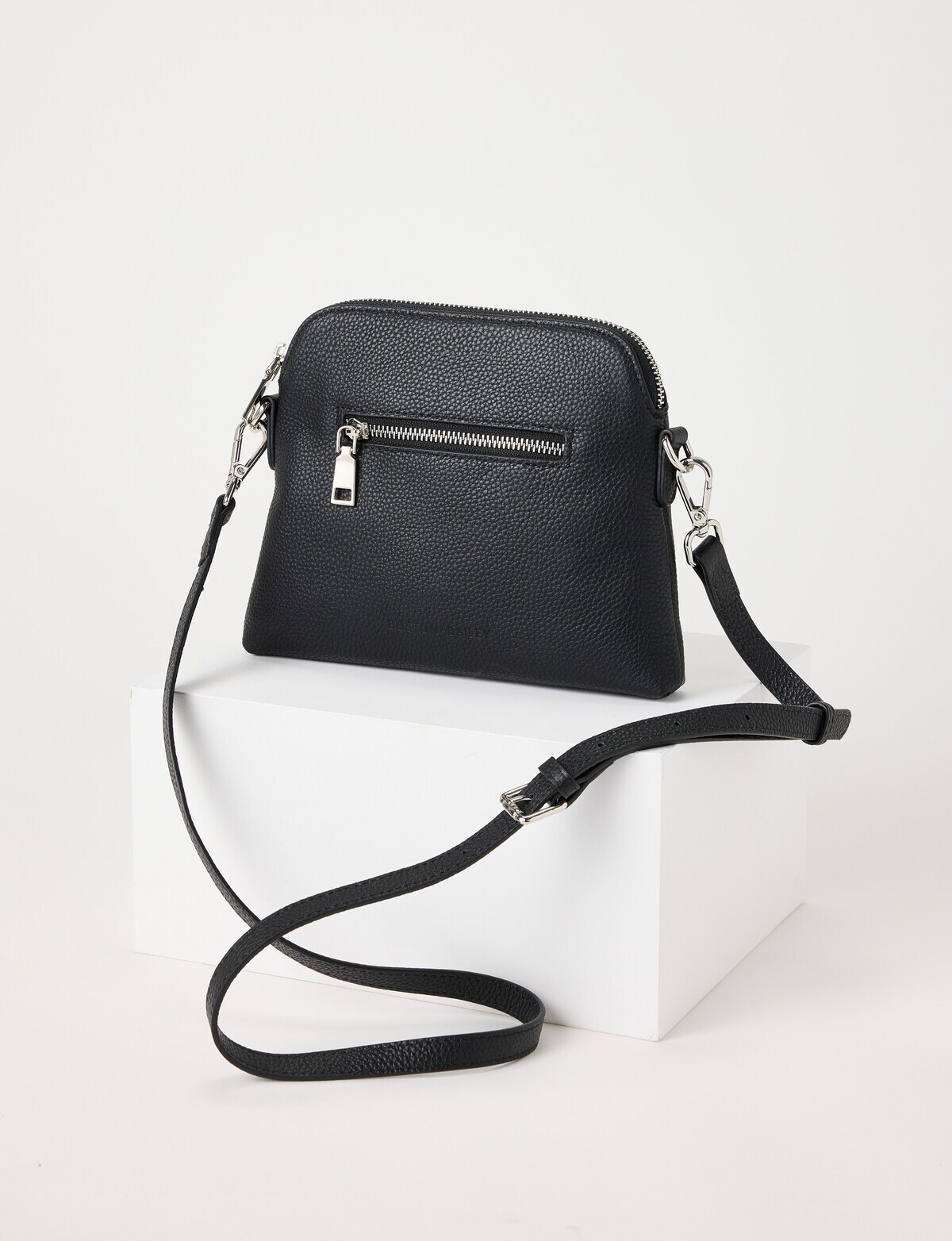 Boston Bailey Small Leather Crossbody Bag, Black Handbags