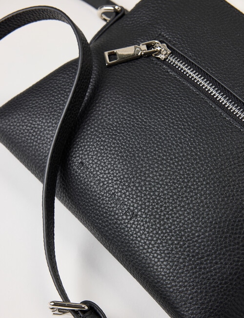 Boston + Bailey Small Leather Crossbody Bag, Black product photo View 05 L