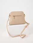 Boston + Bailey Small Leather Crossbody Bag, Taupe product photo