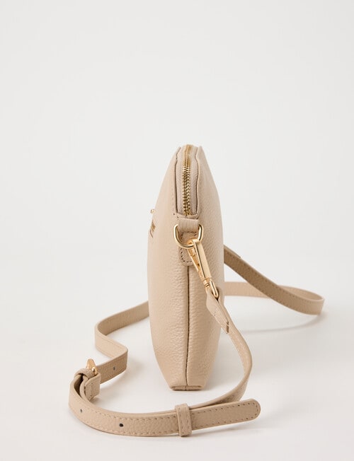 Boston + Bailey Small Leather Crossbody Bag, Taupe product photo View 04 L