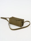 Whistle Accessories Faux Suede Barrel Crossbody Bag, Khaki product photo View 04 S