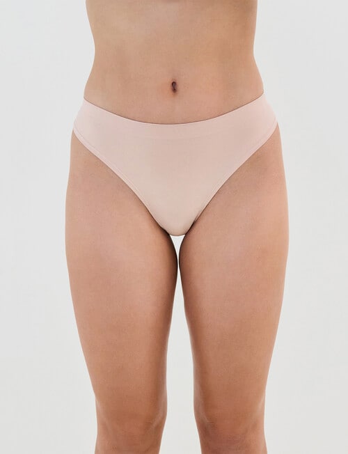 Bendon Seamless Soft Thong, Latte, XS-2XL product photo