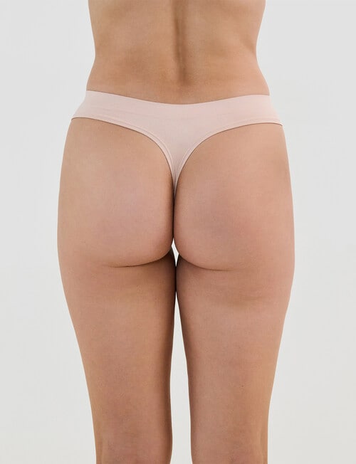 Bendon Seamless Soft Thong, Latte, XS-2XL product photo View 02 L