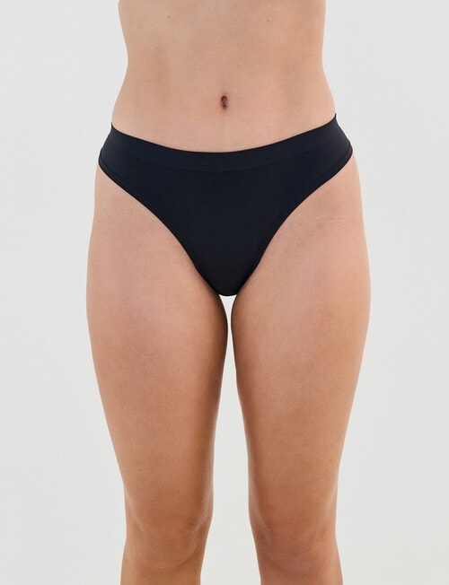 Bendon Seamless Soft Thong, Black, XS-2XL product photo