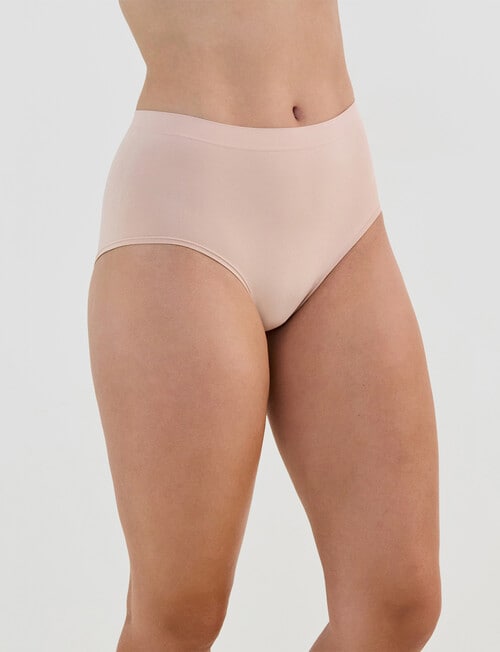 Bendon Seamless Soft Full Brief, Latte, S-2XL product photo View 03 L