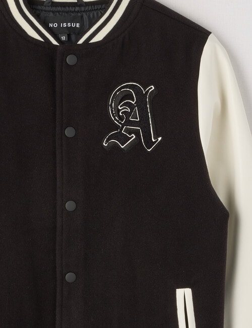 No Issue Varsity Jacket, Black product photo View 02 L