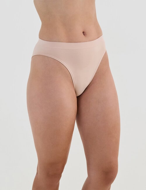 Bendon Seamless Soft High Cut Brief, Latte, XS-2XL product photo View 03 L