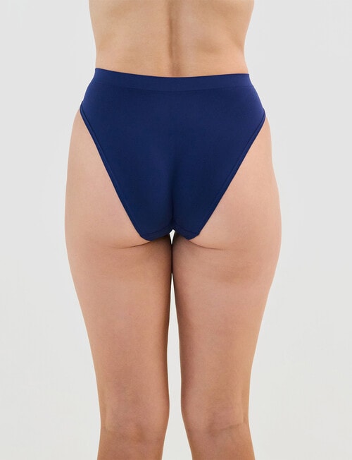 Bendon Seamless Soft High Cut Brief, Medieval Blue, XS-2XL product photo View 02 L