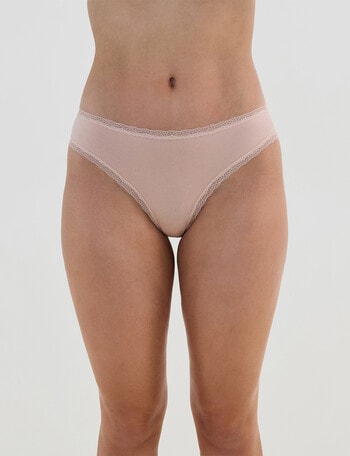 Bendon Stretch Cotton Bikini Brief, Latte, XS-2XL product photo