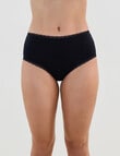 Bendon Stretch Cotton Full Brief, Black, S-2XL product photo